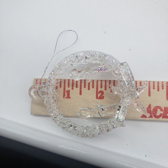 Vintage Silvestri Spun Glass Nativity Scene Mary Joseph & Jesus Ornament in Box - Picture 12 of 12